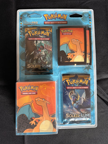 Duo pack Pokemon Soleil Lune  2 Boosters + Accessoires Ultra Pro