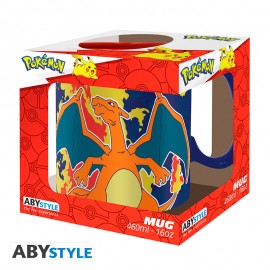 POKEMON Mug Dracaufeu effet métal Grand Contenant
